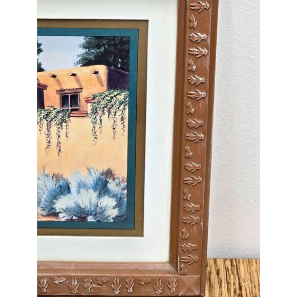 1992 HOMCO Adobe House Print Southwest Decor Vintage Wall Art - Picture 5 of 8